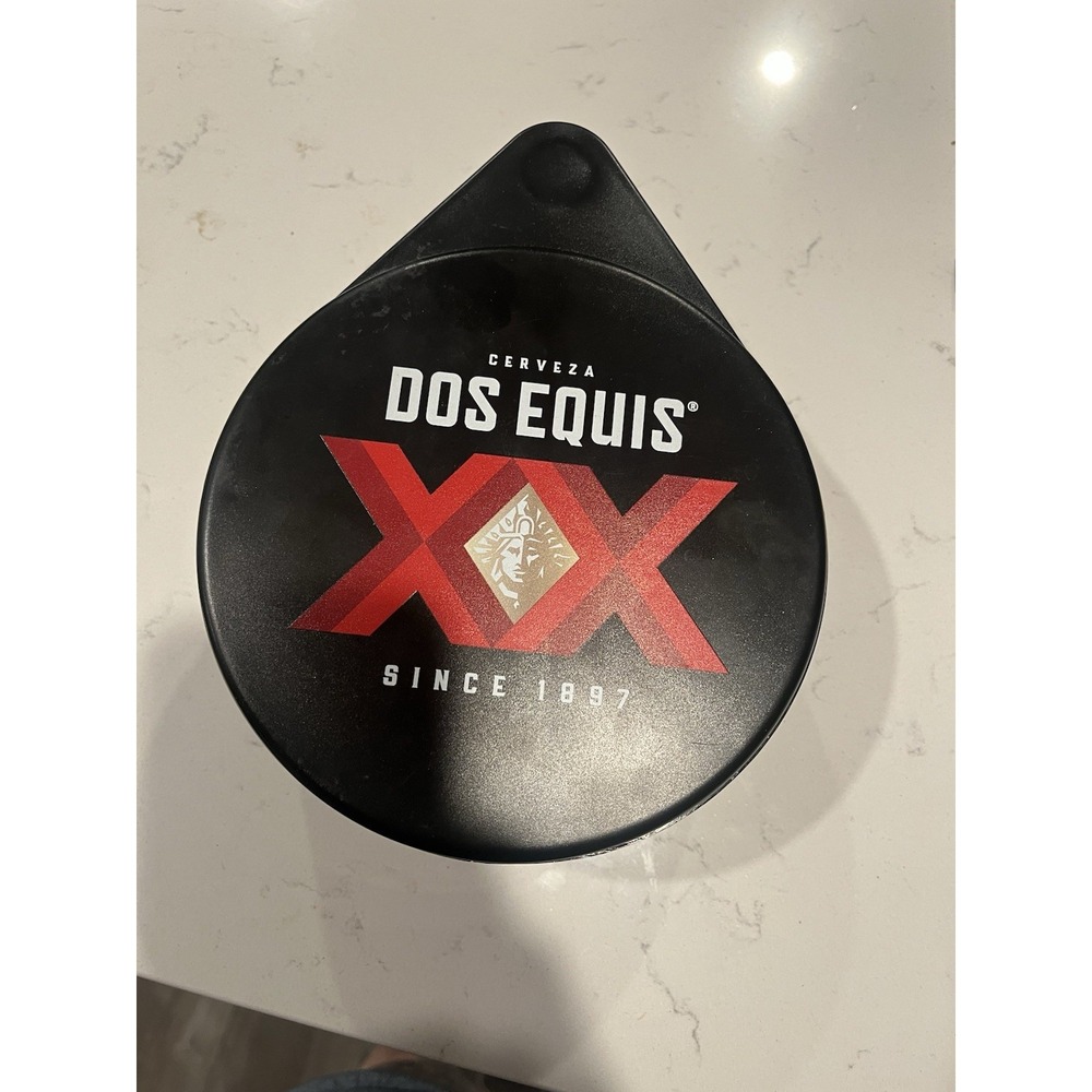 Dos Equis 3 Tier Glass Rimmer for Salt, Sugar, Lime Juice Compartments